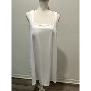 ID Ideology Womens Plus Sz 1X Tennis Dress White Workout Stretch Built In Shorts